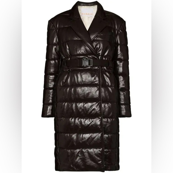 REMAIN BIRGER CHRISTENSEN Gia double-breasted quilted leather coat - Picture 3 of 12
